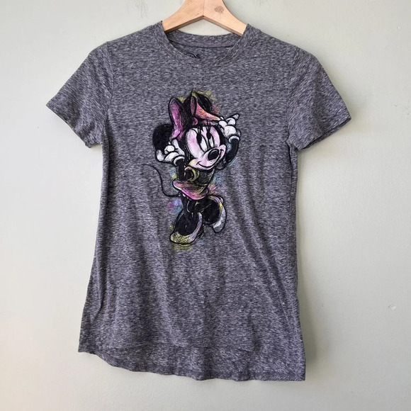 Disney Gray Minnie Mouse Women's Tee - Picture 1 of 2